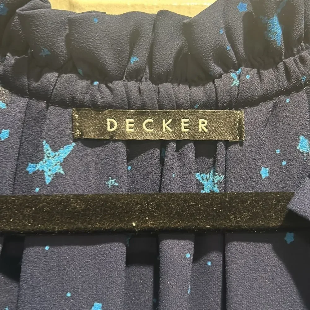 Decker Navy Star Dress, Size Large